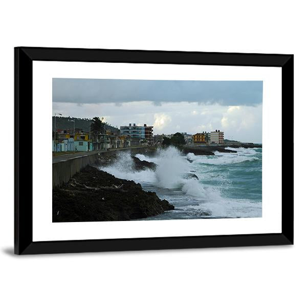 Coastline Of Baracoa Canvas Wall Art-3 Horizontal-Gallery Wrap-25" x 16"-Tiaracle