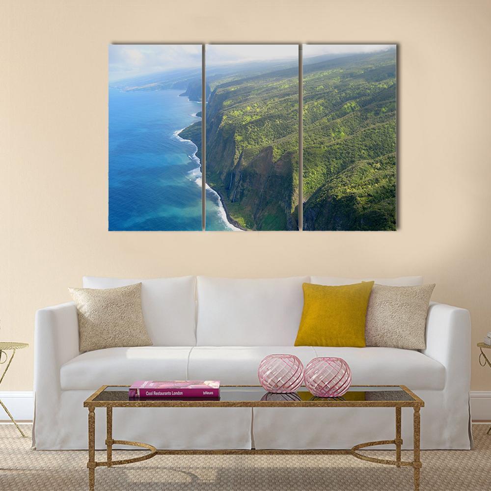 Coastline Of Big Island Canvas Wall Art-3 Horizontal-Gallery Wrap-37" x 24"-Tiaracle