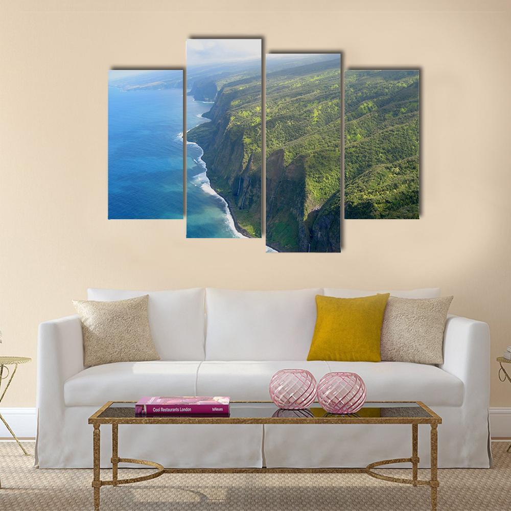 Coastline Of Big Island Canvas Wall Art-4 Pop-Gallery Wrap-50" x 32"-Tiaracle