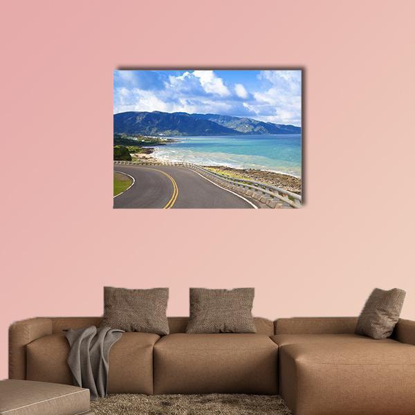 Coastline Of Kenting National Park Canvas Wall Art-1 Piece-Gallery Wrap-48" x 32"-Tiaracle