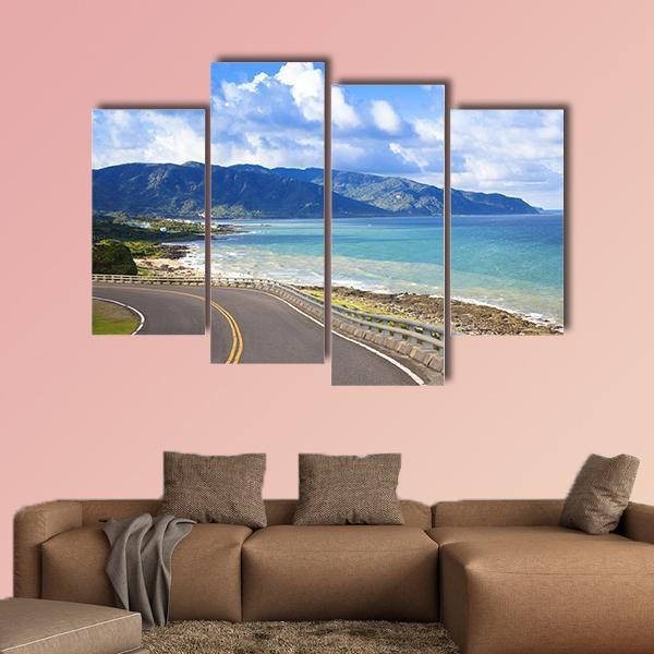 Coastline Of Kenting National Park Canvas Wall Art-4 Pop-Gallery Wrap-50" x 32"-Tiaracle