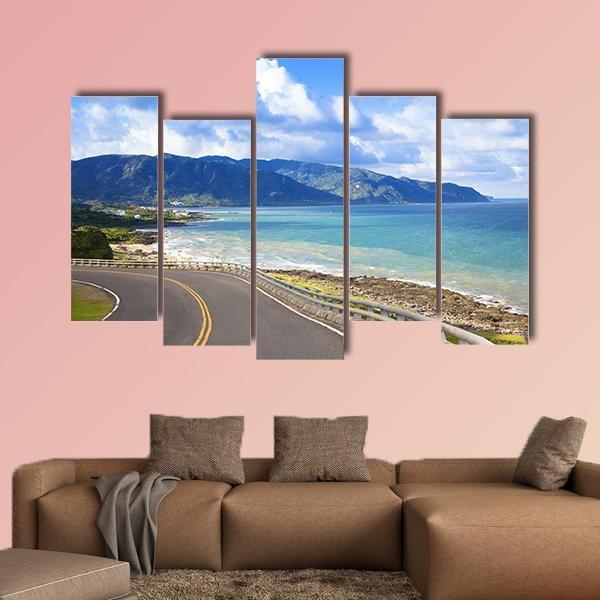 Coastline Of Kenting National Park Canvas Wall Art-5 Pop-Gallery Wrap-47" x 32"-Tiaracle