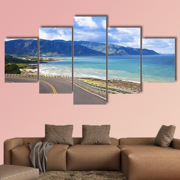 Coastline Of Kenting National Park Canvas Wall Art-5 Star-Gallery Wrap-62" x 32"-Tiaracle