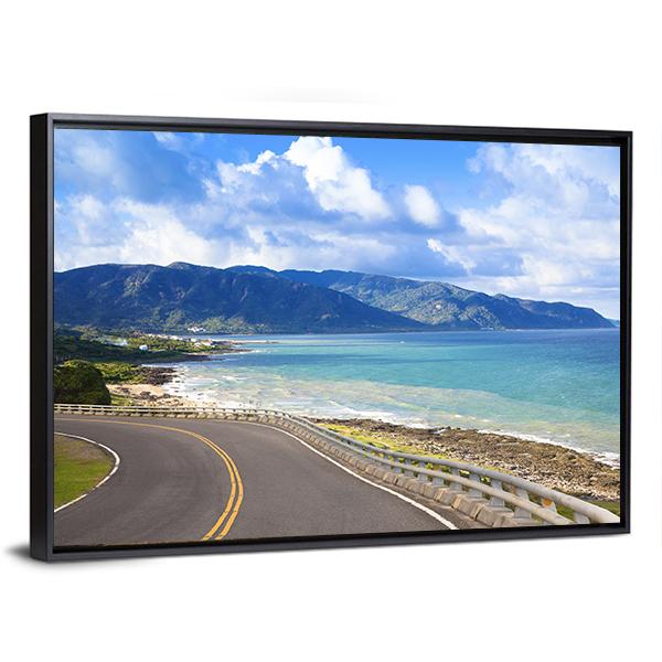 Coastline Of Kenting National Park Canvas Wall Art-3 Horizontal-Gallery Wrap-25" x 16"-Tiaracle