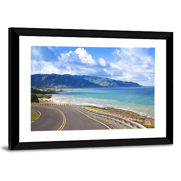 Coastline Of Kenting National Park Canvas Wall Art-3 Horizontal-Gallery Wrap-25" x 16"-Tiaracle