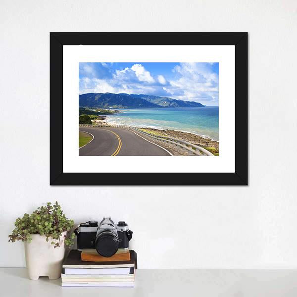 Coastline Of Kenting National Park Canvas Wall Art-3 Horizontal-Gallery Wrap-25" x 16"-Tiaracle