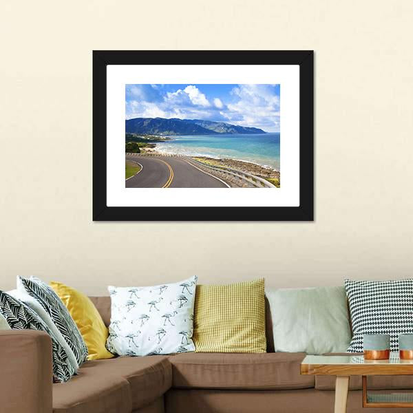 Coastline Of Kenting National Park Canvas Wall Art-1 Piece-Framed Print-20" x 16"-Tiaracle