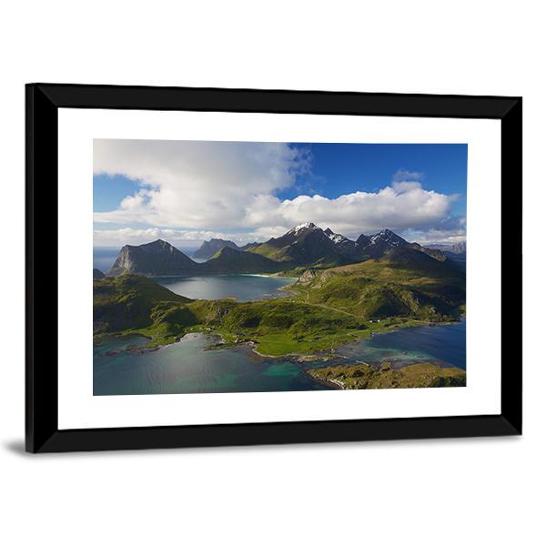 Coastline On Lofoten Islands Canvas Wall Art-5 Horizontal-Gallery Wrap-22" x 12"-Tiaracle
