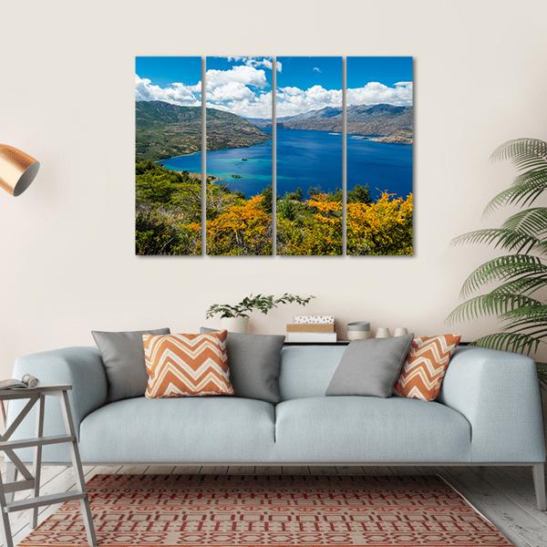 Cochrane Lake Chile Canvas Wall Art-4 Horizontal-Gallery Wrap-34" x 24"-Tiaracle