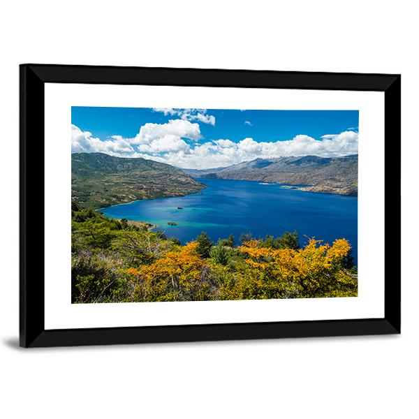 Cochrane Lake Chile Canvas Wall Art-3 Horizontal-Gallery Wrap-25" x 16"-Tiaracle