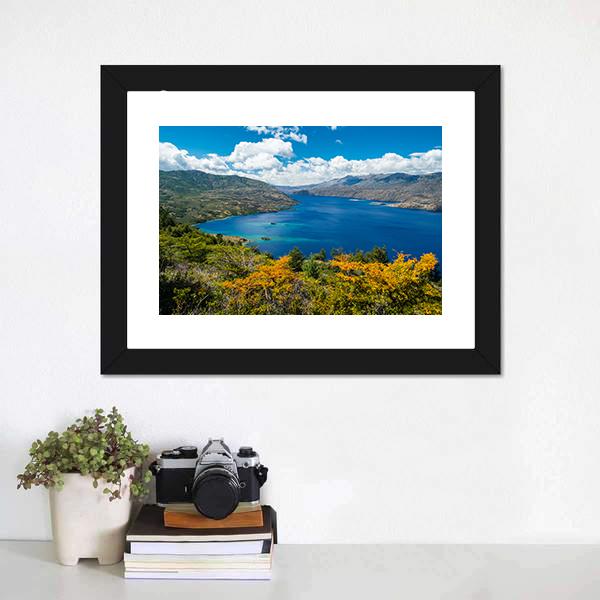 Cochrane Lake Chile Canvas Wall Art-1 Piece-Framed Print-20" x 16"-Tiaracle
