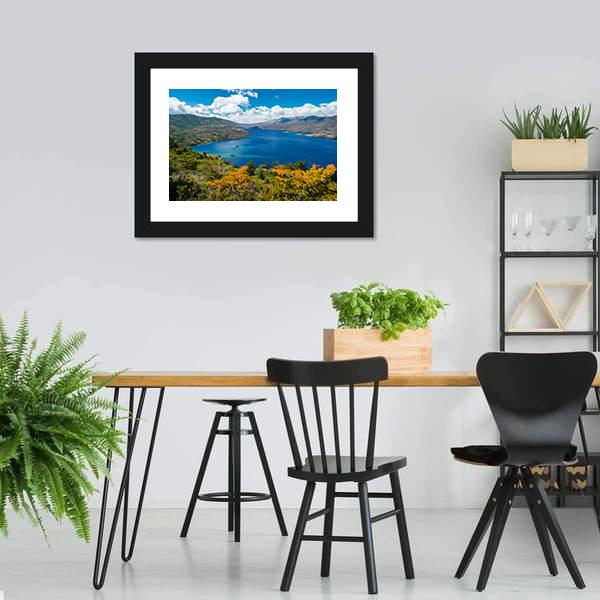 Cochrane Lake Chile Canvas Wall Art-5 Horizontal-Gallery Wrap-22" x 12"-Tiaracle
