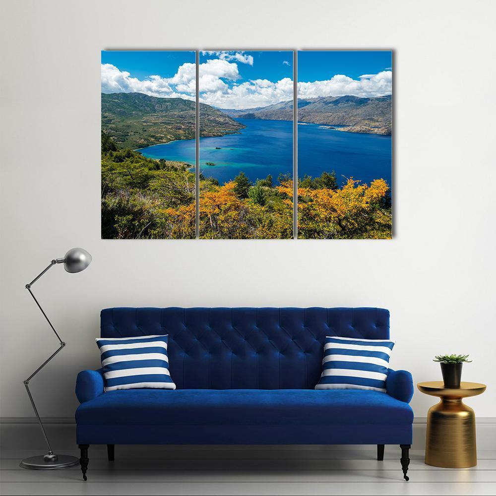 Cochrane Lake Chile Canvas Wall Art-3 Horizontal-Gallery Wrap-37" x 24"-Tiaracle