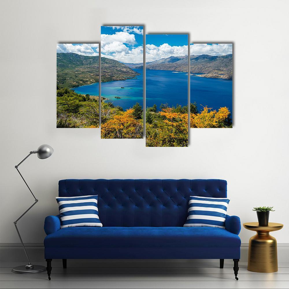 Cochrane Lake Chile Canvas Wall Art-4 Pop-Gallery Wrap-50" x 32"-Tiaracle