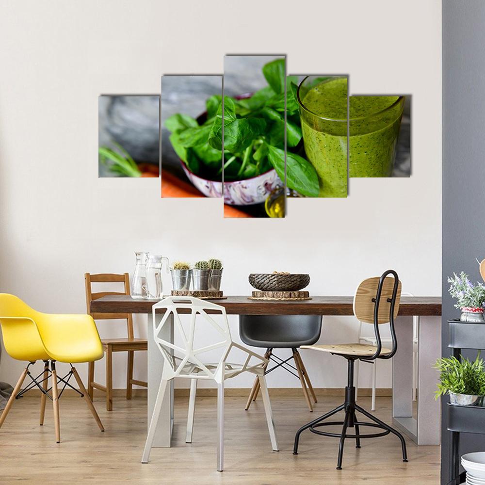 Cocktail & Vegetables Canvas Wall Art-5 Pop-Gallery Wrap-47" x 32"-Tiaracle