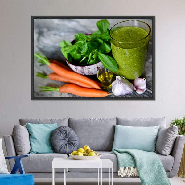 Cocktail &amp; Vegetables Canvas Wall Art-3 Horizontal-Gallery Wrap-25&quot; x 16&quot;-Tiaracle