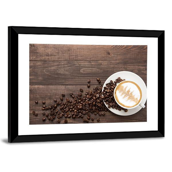Coffee &amp; Coffee Beans Canvas Wall Art-3 Horizontal-Gallery Wrap-25&quot; x 16&quot;-Tiaracle