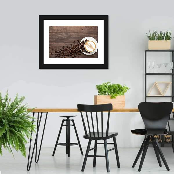 Coffee &amp; Coffee Beans Canvas Wall Art-3 Horizontal-Gallery Wrap-25&quot; x 16&quot;-Tiaracle