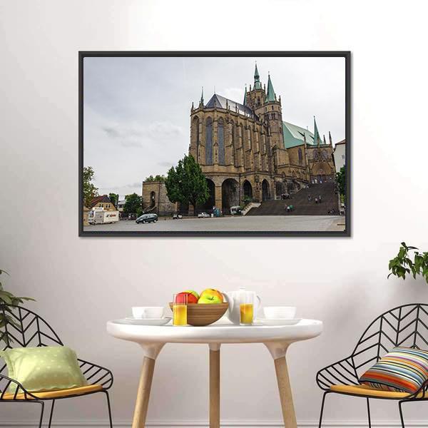 Collegiate Church Canvas Wall Art-1 Piece-Floating Frame-24" x 16"-Tiaracle