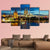 Cologne Center In The Evening Canvas Wall Art-5 Star-Gallery Wrap-62" x 32"-Tiaracle