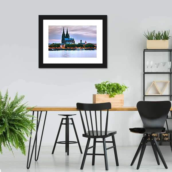 Cologne City Germany Vertical Canvas Wall Art-3 Vertical-Gallery Wrap-12" x 25"-Tiaracle