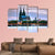 Cologne City Germany Canvas Wall Art-4 Pop-Gallery Wrap-50" x 32"-Tiaracle