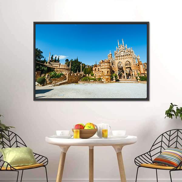 Colomares Castle Canvas Wall Art-1 Piece-Floating Frame-24" x 16"-Tiaracle