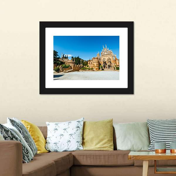 Colomares Castle Canvas Wall Art-1 Piece-Framed Print-20" x 16"-Tiaracle