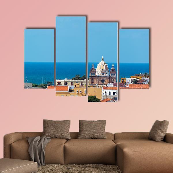 San Pedro Claver Church Canvas Wall Art-4 Pop-Gallery Wrap-50" x 32"-Tiaracle