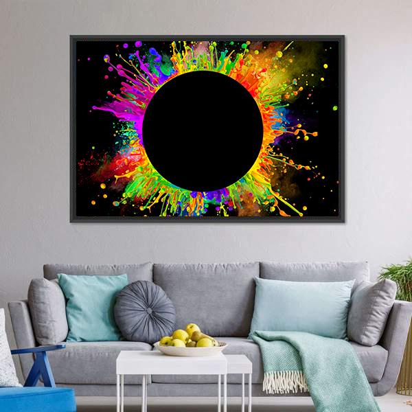 Color Splashes Vertical Canvas Wall Art-3 Vertical-Gallery Wrap-12" x 25"-Tiaracle