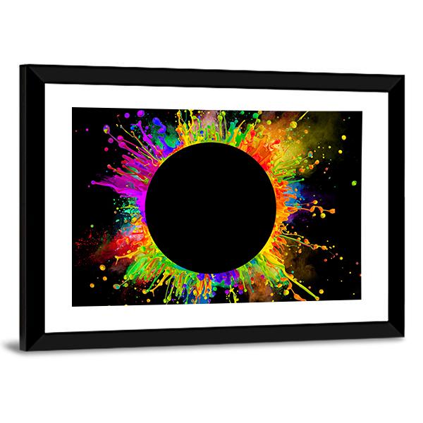 Color Splashes Vertical Canvas Wall Art-3 Vertical-Gallery Wrap-12" x 25"-Tiaracle
