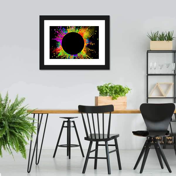 Color Splashes Vertical Canvas Wall Art-3 Vertical-Gallery Wrap-12" x 25"-Tiaracle
