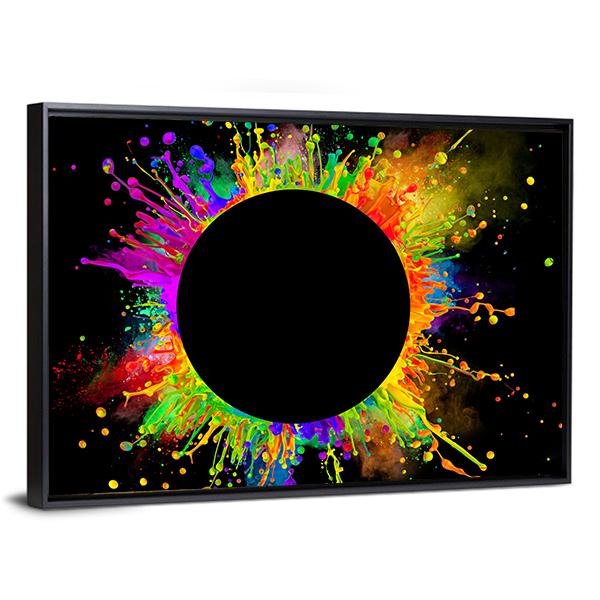 Color Splashes Vertical Canvas Wall Art-3 Vertical-Gallery Wrap-12" x 25"-Tiaracle