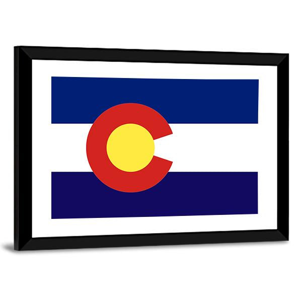 Colorado Flag Panoramic Canvas Wall Art-1 Piece-36" x 12"-Tiaracle