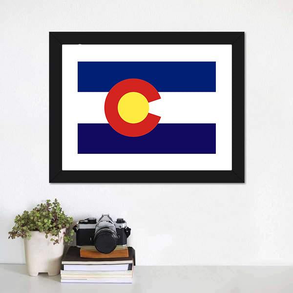 Colorado Flag Panoramic Canvas Wall Art-1 Piece-36" x 12"-Tiaracle