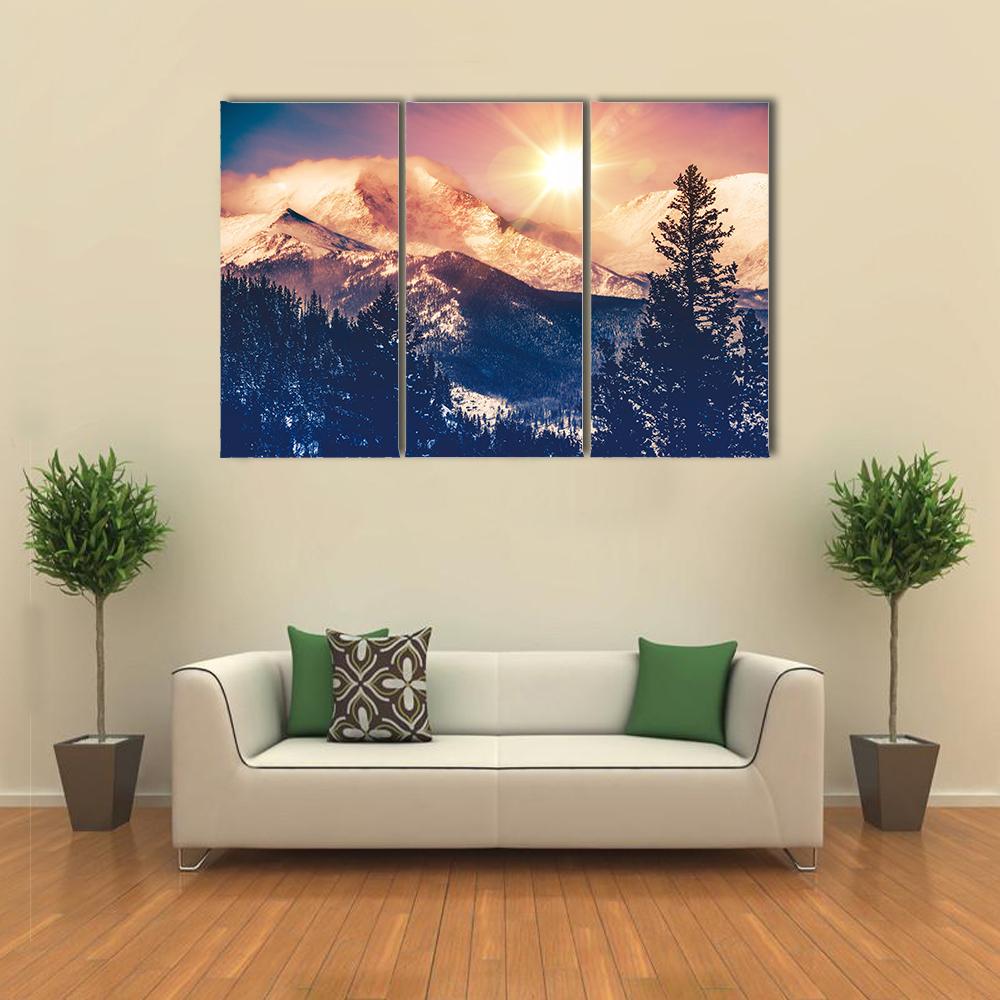 Colorado Mountains Canvas Wall Art-3 Horizontal-Gallery Wrap-25" x 16"-Tiaracle