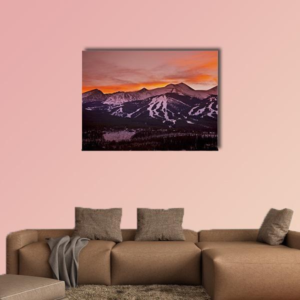 Colorado Mountains Landscape Canvas Wall Art-1 Piece-Gallery Wrap-48" x 32"-Tiaracle