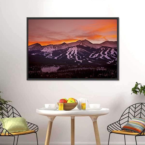 Colorado Mountains Landscape Canvas Wall Art-1 Piece-Floating Frame-24" x 16"-Tiaracle