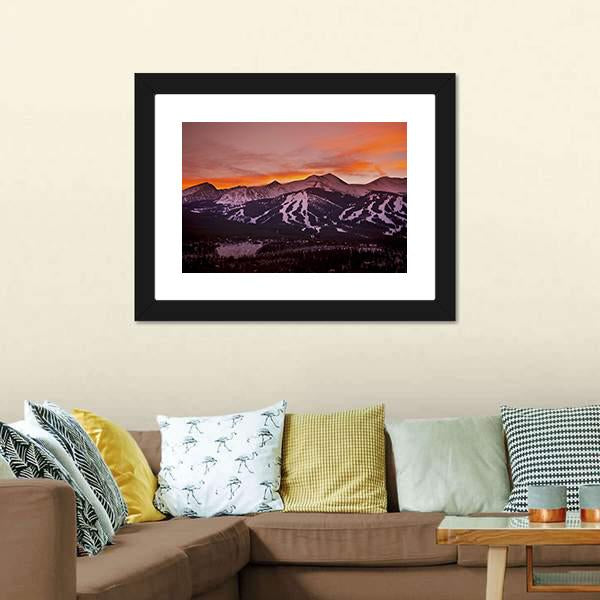Colorado Mountains Landscape Canvas Wall Art-1 Piece-Framed Print-20" x 16"-Tiaracle