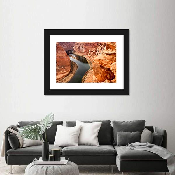 Colorado River Meanders Canvas Wall Art-1 Piece-Framed Print-20" x 16"-Tiaracle