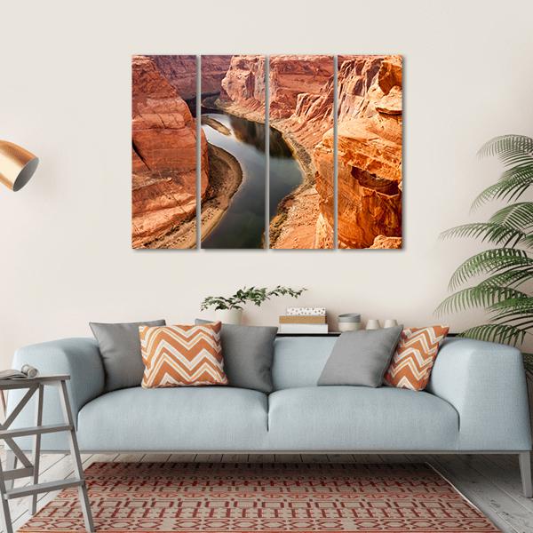 Colorado River Meanders Canvas Wall Art-4 Horizontal-Gallery Wrap-34" x 24"-Tiaracle