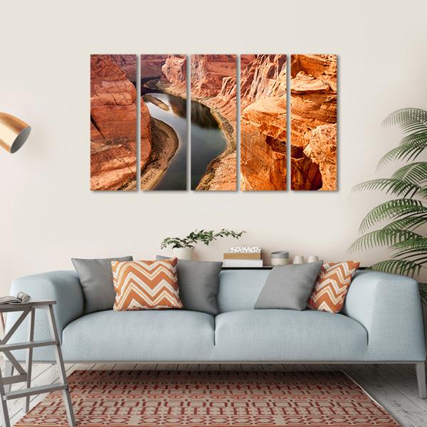Colorado River Meanders Canvas Wall Art-5 Horizontal-Gallery Wrap-22" x 12"-Tiaracle
