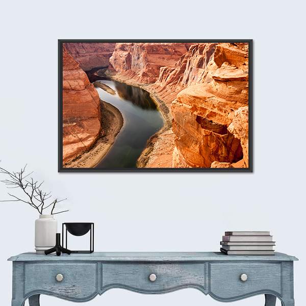 Colorado River Meanders Panoramic Canvas Wall Art-1 Piece-36" x 12"-Tiaracle