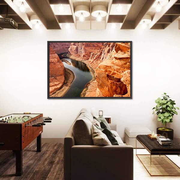 Colorado River Meanders Panoramic Canvas Wall Art-1 Piece-36" x 12"-Tiaracle