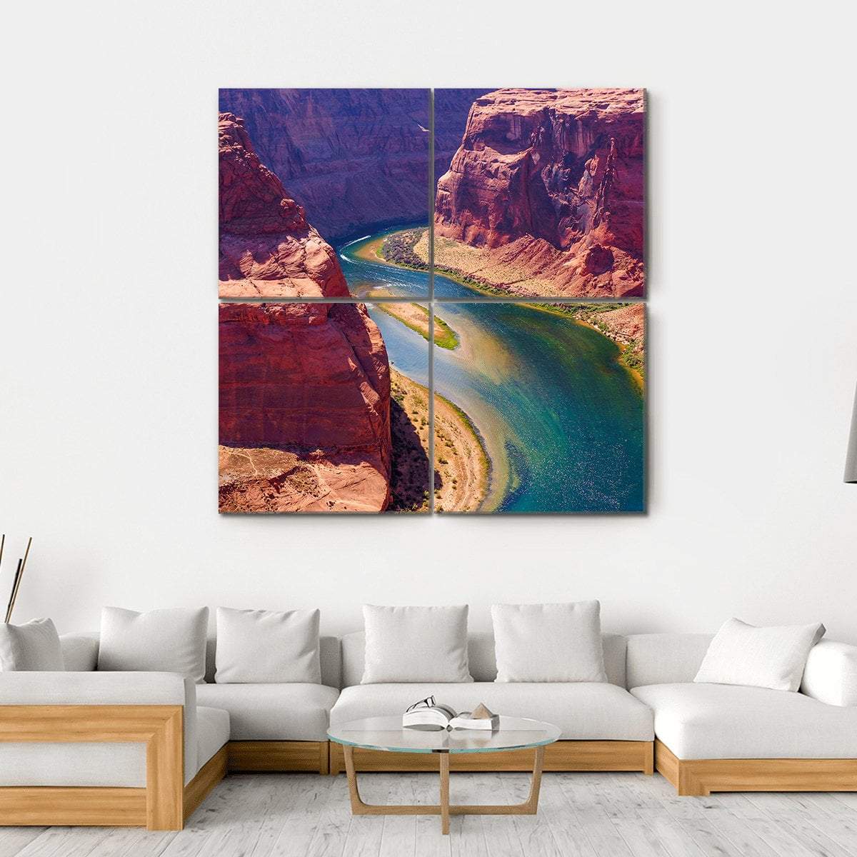 Colorado River Canvas Wall Art-4 Square-Gallery Wrap-17" x 17"-Tiaracle