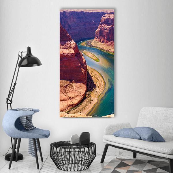 Colorado River Vertical Canvas Wall Art-1 Vertical-Gallery Wrap-12" x 24"-Tiaracle