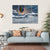 Colored Aerostat Over Sea Canvas Wall Art-4 Horizontal-Gallery Wrap-34" x 24"-Tiaracle