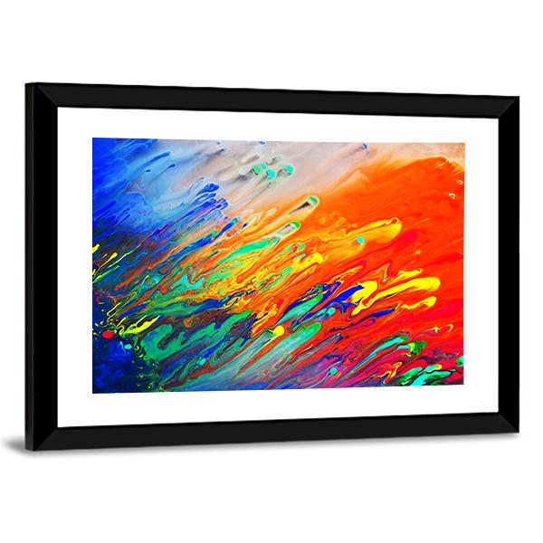 Colorful Abstract Acrylic Canvas Wall Art-3 Horizontal-Gallery Wrap-25" x 16"-Tiaracle