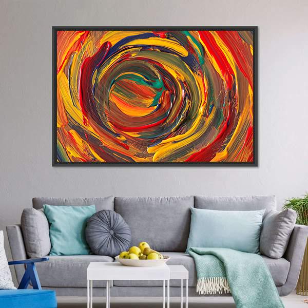 Colorful Abstract Canvas Wall Art-3 Horizontal-Gallery Wrap-25" x 16"-Tiaracle