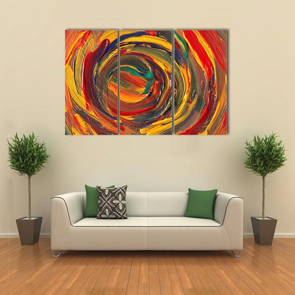 Colorful Abstract Canvas Wall Art-3 Horizontal-Gallery Wrap-37" x 24"-Tiaracle